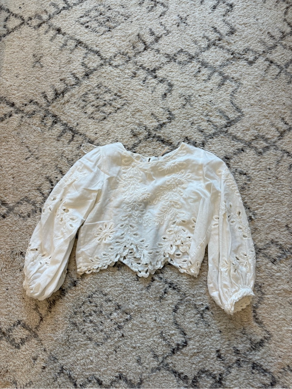 Free People White Lace Top